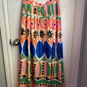 Colorful Floral Maxi Skirt